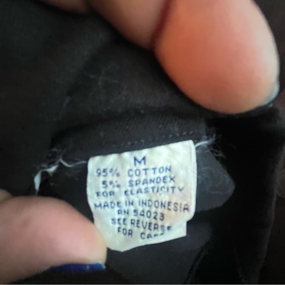 Gap Long Sleeve Stretch Solid Black Button Down - Picture 7 of 7